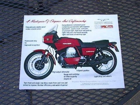 Vintage Moto Guzzi CX100 Lemans Brochure FLAWLESS nos 1000