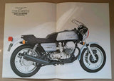 Vintage Moto Guzzi 850 Lemans MK1 Brochure excellent nos BLUE