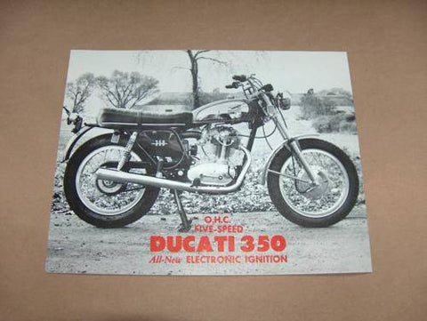 NOS Ducati 350 Brochure single scrambler mototrans diana