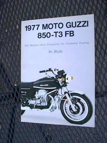 Vintage Moto Guzzi T3 FB Brochure, as Police nos