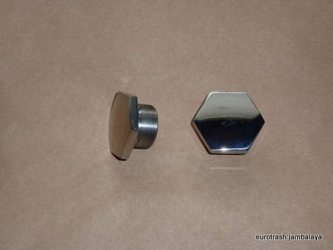 Triumph 500 650 Top Fork Nut SET Stainless 97-2245 sae 28tpi