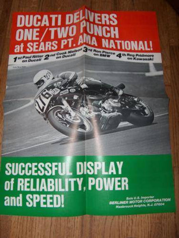 DUCATI SEARS POINT Racing Poster nos Paul Ritter
