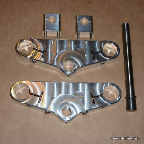 Triumph T140 750 Triple Clamp SET Billet Aluminum CNC ahrma