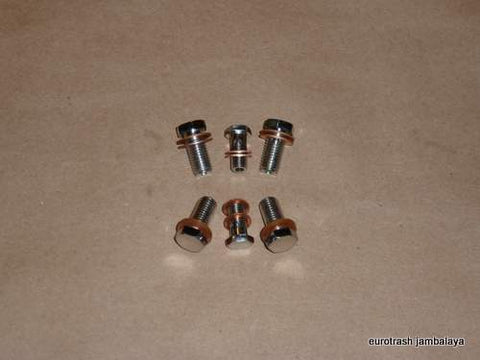 TRIUMPH OIL DRAIN BOLT SET T100 T110 500 650 Pre unit ALUMINUM HEAD