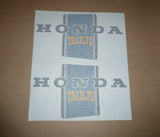Honda CT70 Trail 70 K1 Main Body Frame DECAL PAIR 1971 BLUE