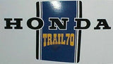 Honda CT70 Trail 70 K1 Main Body Frame DECAL PAIR 1971 BLUE