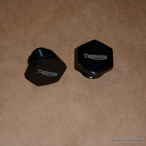 Triumph 650 750 Fork Nut SET CUSTOM ENGRAVED '71-on