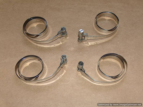 BMW FORK GAITER CLAMPS R51 R67 Pre 1954 STAINLESS strap