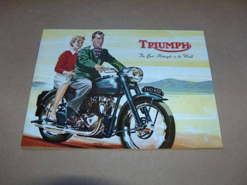 Vintage 1954 Triumph Range Catalogue PERFECT cub t120