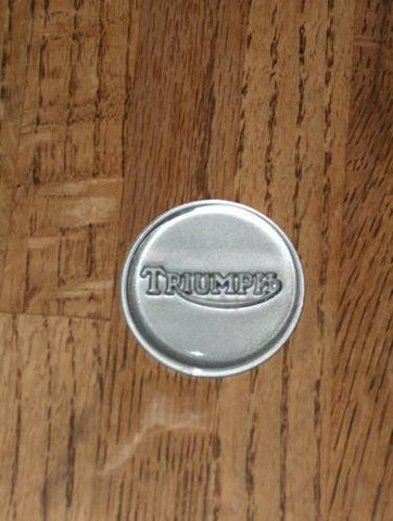 TRIUMPH T140 X75 750Tank Badge 83-4776 as NOS SILVER