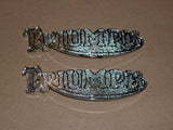 Triumph Pre Unit Gas Fuel TANK BADGE SET F1823 82-1823 500 650 Speed Twin Trophy