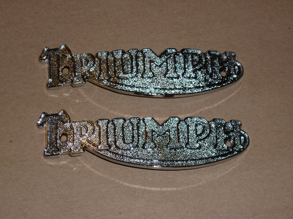 Triumph Pre Unit Gas Fuel TANK BADGE SET F1823 82-1823 500 650 Speed Twin Trophy