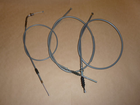 as NOS Honda GREY CABLE SET THROTTLE FRONT BRAKE CLUTCH xl sl 100 sl 125