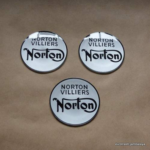 Norton Badge Emblem SET Fuel Tank Tail Fastback 750 Commando
