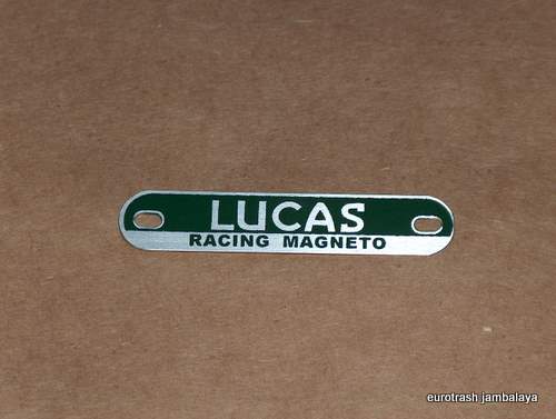Lucas Racing Magneto Badge Plate Triumph BSA Norton GREEN