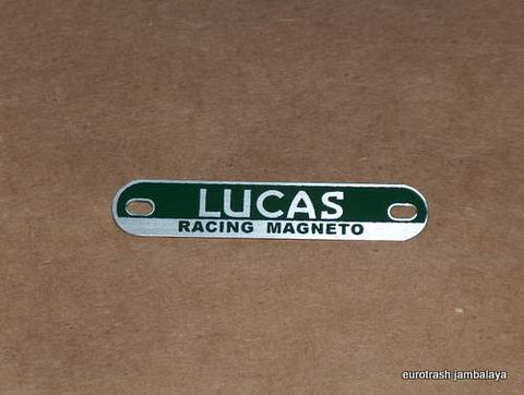 Lucas Racing Magneto Badge Plate Triumph BSA Norton GREEN