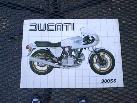 Ducati 900 SS Factory Brochure '80's perfect NOS