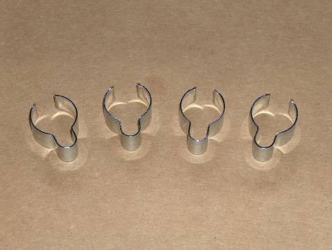 Harley Indian 1" CHROME Handlebar Wire Cable Clip SET sportster