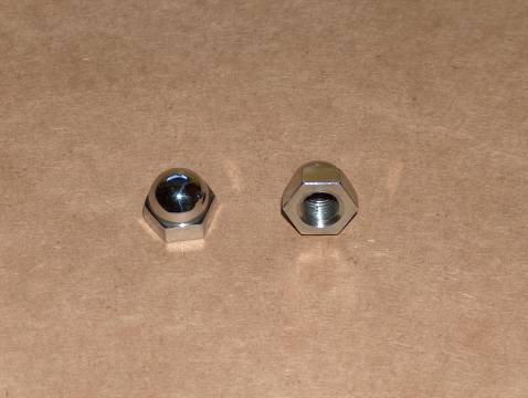 Triumph 750 Stainless Acorn Rocker Feed Nut Set 3/8 x 24 tpi
