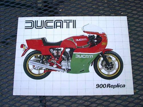 Ducati 900 Hailwood Replica Factory Brochure 80's