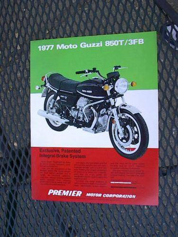 Vintage Moto Guzzi T3 Brochure FLAWLESS! nos