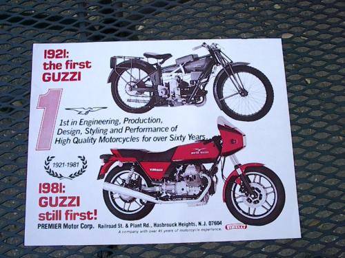 Vintage Moto Guzzi V50/Falcone Brochure FLAWLESS nos