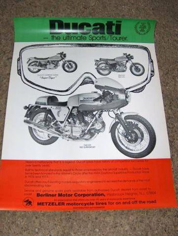 Ducati NOS Poster 900 ss 500 gtl darmah '70s