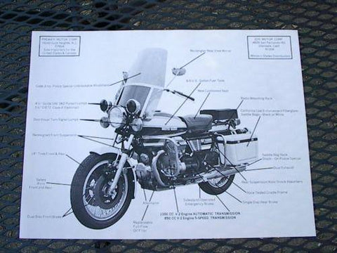 Vintage Moto Guzzi Police 1000 Brochure FLAWLESS nos
