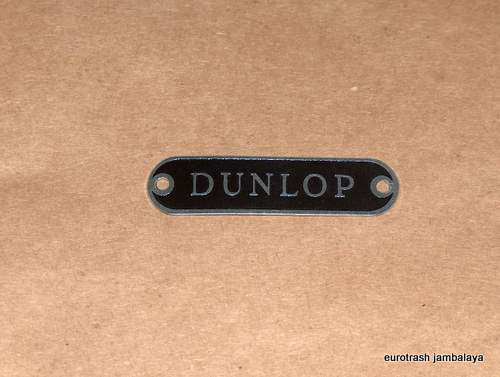Dunlop Seat Badge Plate NEW Triumph BSA Norton Pre-Unit 500 650